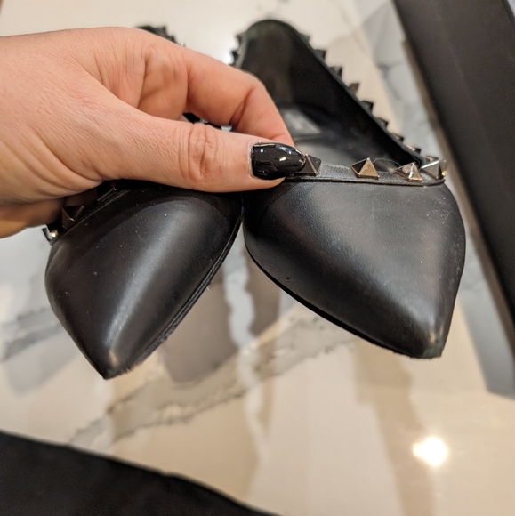 $690 DIRECT Authentic Valentino Rockstud Spike SO Black flats size 40 - Picture 5 of 12